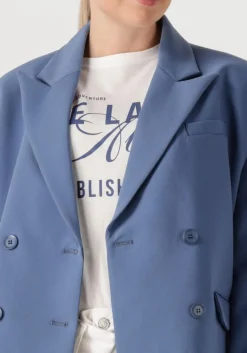 ALIX THE LABEL e blazer ladies woven stripe tape blazer donkerblauw Online