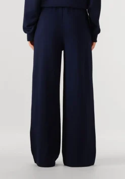 ALIX THE LABEL e wijde broek ladies knitted wide leg scuba pants donkerblauw Online
