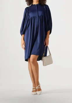 BRUUNS BAZAAR e midi jurk sarina dress donkerblauw Clearance