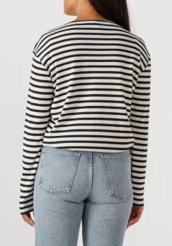 CLOSED e trui basic long sleeve st striped donkerblauw