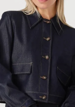 CO'COUTURE e blouses terry denim jacket donkerblauw