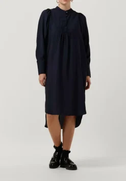 CO'COUTURE e midi jurk callum volume dress donkerblauw Online
