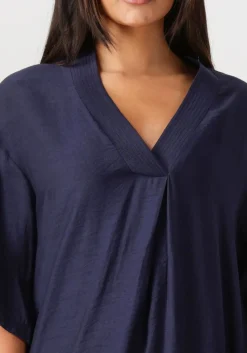 CO'COUTURE e mini jurk caryn pleat tunic dress donkerblauw New