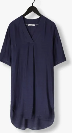 CO'COUTURE e mini jurk caryn pleat tunic dress donkerblauw New