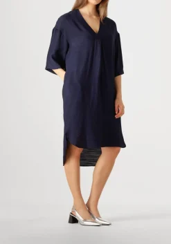 CO'COUTURE e mini jurk caryn pleat tunic dress donkerblauw New