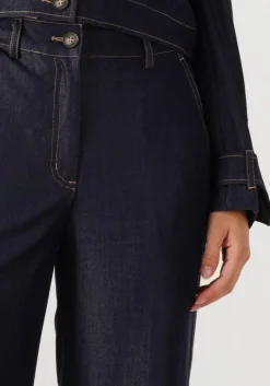 CO'COUTURE e pantalon terry denim long pant donkerblauw Best