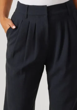 CO'COUTURE e pantalon marin pleat long pant donkerblauw