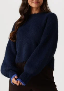 CO'COUTURE e truien/vesten coralee crop knit donkerblauw New