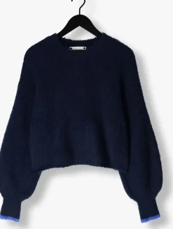 CO'COUTURE e truien/vesten coralee crop knit donkerblauw New