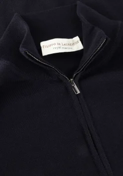 FILIPPO DE LAURENTIIS e trui mezza zip ml r.merino donkerblauw Online