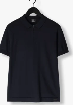 GENTI e polo polo zip ss k2053-1260 donkerblauw Online