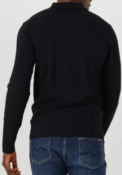 GENTI e trui polo ls donkerblauw Discount