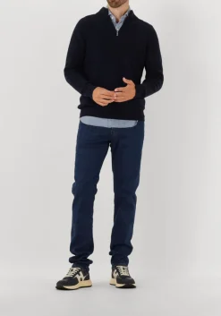 GRAN SASSO e trui mock zip donkerblauw Outlet