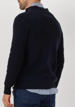 GRAN SASSO e trui mock zip donkerblauw Outlet