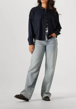 PENN & INK e blouses w24n1557ltd donkerblauw New