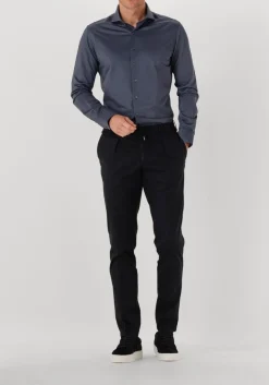 PROFUOMO e klassiek overhemd shirt x-cutaway sf japanese knitted donkerblauw New