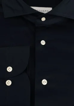 PROFUOMO e klassiek overhemd shirt x-cutaway japanese knitted donkerblauw Best