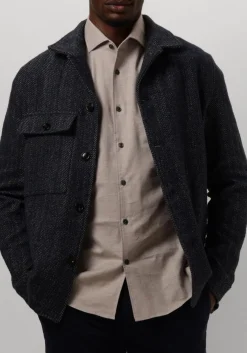 PROFUOMO e overshirt overshirt twill n donkerblauw