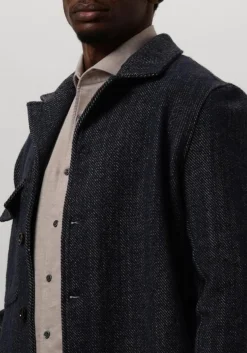 PROFUOMO e overshirt overshirt twill n donkerblauw