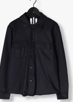 PROFUOMO e overshirt overshirt cutaway knitted donkerblauw Clearance