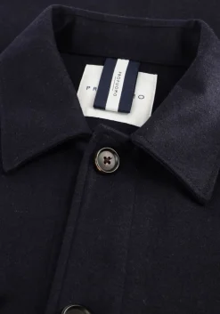 PROFUOMO e overshirt overshirt cutaway knitted donkerblauw Clearance