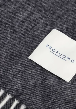 PROFUOMO e sjaal scarf lambswool donkerblauw Online