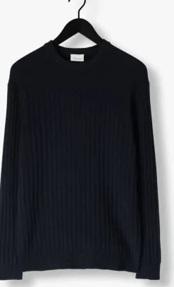 PROFUOMO e trui pullover crew neck wool blend donkerblauw Best