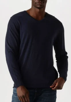 PROFUOMO e trui pullover v-neck donkerblauw Discount