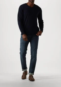 PROFUOMO e trui pullover v-neck donkerblauw Discount