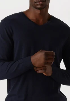PROFUOMO e trui pullover v-neck donkerblauw Discount