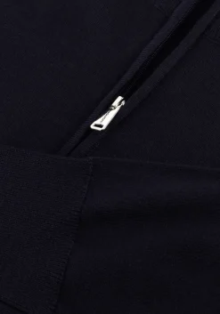 PROFUOMO e trui pullover half zip merino donkerblauw
