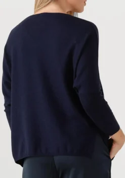RESORT FINEST e trui v-neck cape sweater donkerblauw Sale