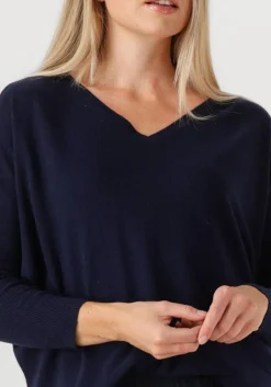 RESORT FINEST e trui v-neck cape sweater donkerblauw Sale