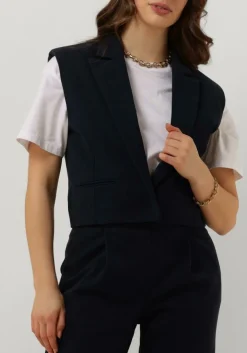 RUBY TUESDAY e gilet relin cropped waistcoat donkerblauw Sale