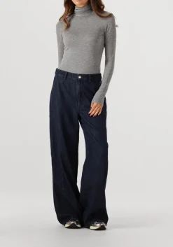 SECOND FEMALE e wide jeans olane denim jeans donkerblauw Discount