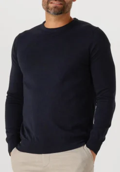 STEFANO LAURAN e trui crew donkerblauw Clearance