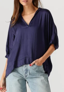 SUMMUM e top top short sleeves silky touch donkerblauw Outlet