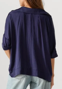 SUMMUM e top top short sleeves silky touch donkerblauw Outlet
