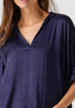SUMMUM e top top short sleeves silky touch donkerblauw Outlet