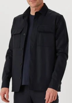 WAHTS e overshirt ewen stretch wool donkerblauw Online