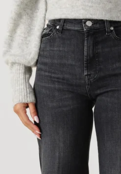 7 FOR ALL MANKIND donkergrijze wide jeans modern dojo donkergrijs