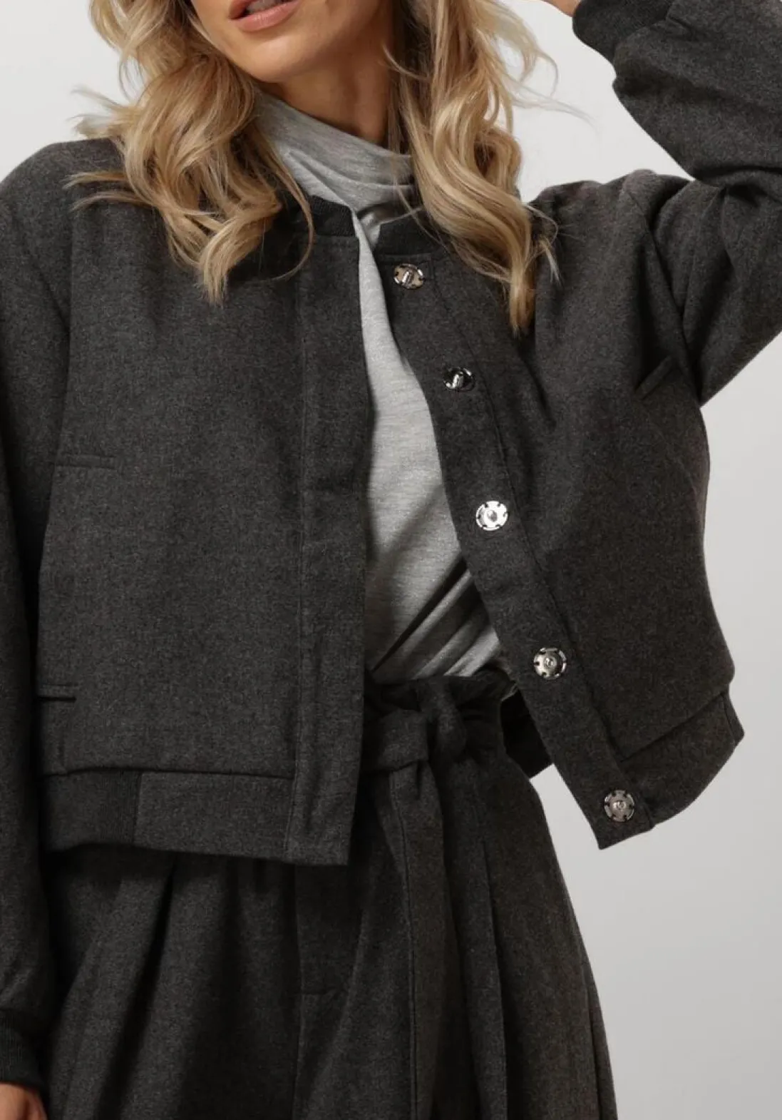 AIMEE THE LABEL donkergrijze jack rioa donkergrijs Clearance