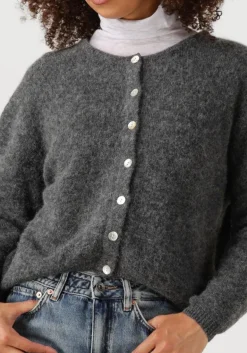 AMERICAN VINTAGE donkergrijze vest vitow cardigan donkergrijs Hot