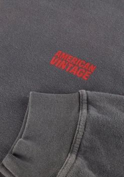AMERICAN VINTAGE donkergrijze sweater plizzy 1 donkergrijs New