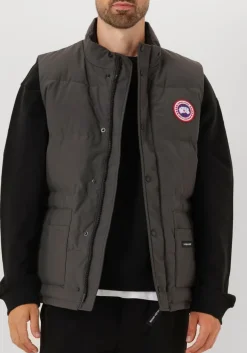 CANADA GOOSE donkergrijze bodywarmer freestyle crew vest 2054m donkergrijs