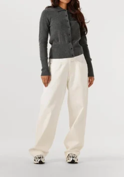 CLOSED donkergrijze trui cardigan with collar donkergrijs Online