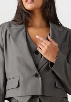 CO'COUTURE donkergrijze blazer liane blazer donkergrijs
