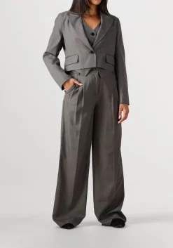 CO'COUTURE donkergrijze pantalon liane pleat pant donkergrijs Discount