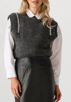 COPENHAGEN MUSE donkergrijze trui cmibra-waistcoat donkergrijs Clearance