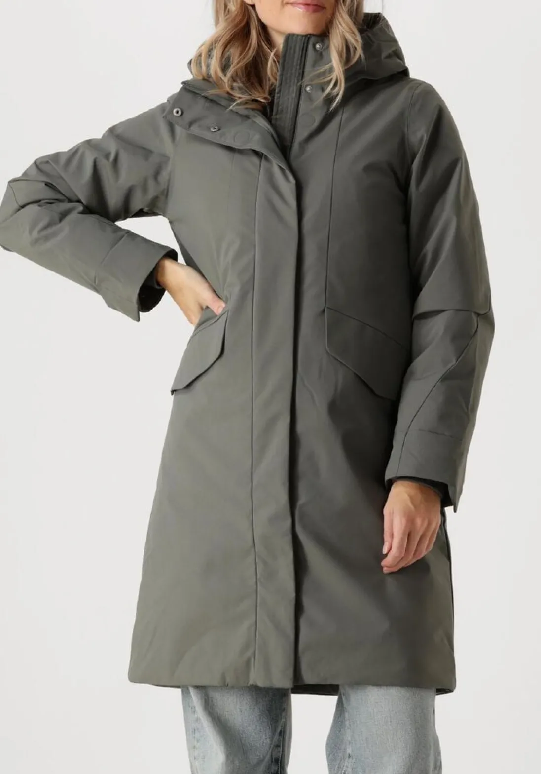 ELVINE donkergrijze gewatteerde jas signy donkergrijs Outlet